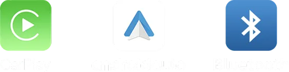 Logos CarPlay, androidauto, Bluetooth